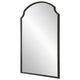 Kona Accent Wall Mirror | Arched Top | Scalloped Corners | Satin Black 22x36