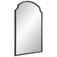 Kona Accent Wall Mirror | Arched Top | Scalloped Corners | Satin Black 22x36