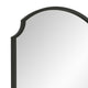Kona Accent Wall Mirror | Arched Top | Scalloped Corners | Satin Black 22x36