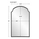 Kona Accent Wall Mirror | Arched Top | Scalloped Corners | Satin Black 22x36