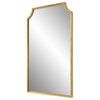 Kona Accent Wall Mirror | Scalloped Corners | Gold Leaf Finish 22x36