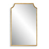 Kona Accent Wall Mirror | Scalloped Corners | Gold Leaf Finish 22x36
