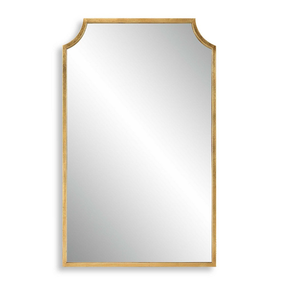 Kona Accent Wall Mirror | Scalloped Corners | Gold Leaf Finish 22x36