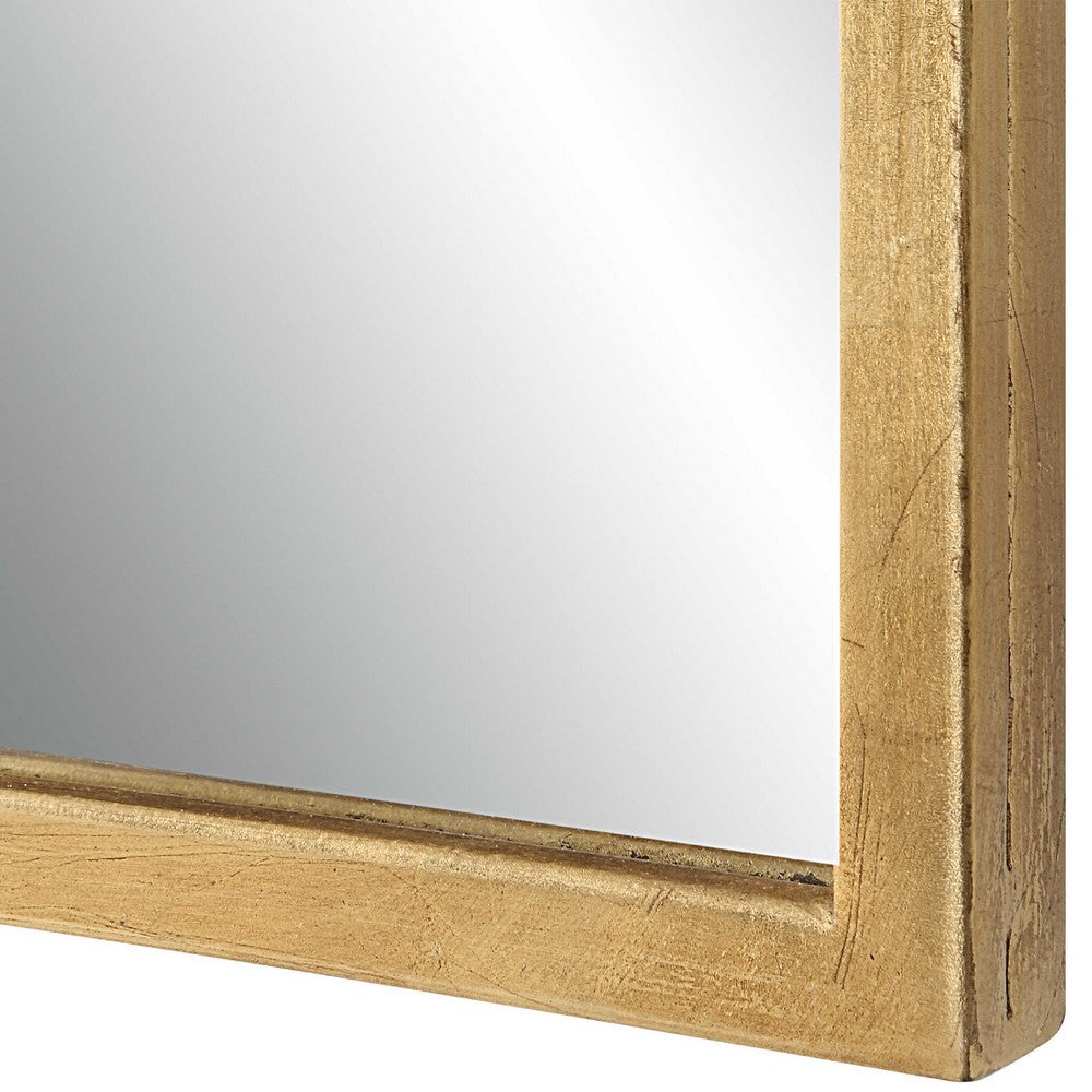 Kona Accent Wall Mirror | Scalloped Corners | Gold Leaf Finish 22x36