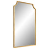 Kona Accent Wall Mirror | Scalloped Corners | Gold Leaf Finish 22x36
