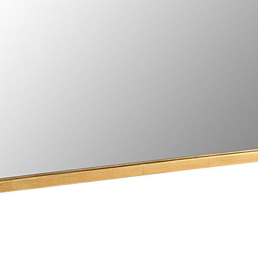 Kona Accent Wall Mirror | Scalloped Corners | Gold Leaf Finish 22x36