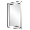 Accent Wall Mirror | Rectangular Shape | Mirrored Panels | Nickel 23x34