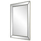 Accent Wall Mirror | Rectangular Shape | Mirrored Panels | Nickel 23x34