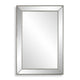 Accent Wall Mirror | Rectangular Shape | Mirrored Panels | Nickel 23x34