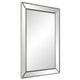 Accent Wall Mirror | Rectangular Shape | Mirrored Panels | Nickel 23x34