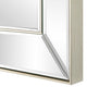 Accent Wall Mirror | Rectangular Shape | Mirrored Panels | Nickel 23x34