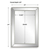 Accent Wall Mirror | Rectangular Shape | Mirrored Panels | Nickel 23x34