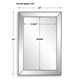 Accent Wall Mirror | Rectangular Shape | Mirrored Panels | Nickel 23x34