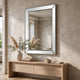 Accent Wall Mirror | Rectangular Shape | Mirrored Panels | Nickel 23x34