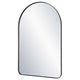 Rectangular Floating Mirror | Arched Top | Modern Style Satin Black 22x34