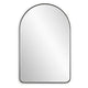 Rectangular Floating Mirror | Arched Top | Modern Style Satin Black 22x34
