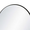 Rectangular Floating Mirror | Arched Top | Modern Style Satin Black 22x34