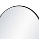 Rectangular Floating Mirror | Arched Top | Modern Style Satin Black 22x34