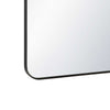 Rectangular Floating Mirror | Arched Top | Modern Style Satin Black 22x34