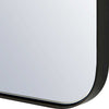 Rectangular Floating Mirror | Arched Top | Modern Style Satin Black 22x34