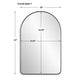 Rectangular Floating Mirror | Arched Top | Modern Style Satin Black 22x34