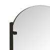 Accent Mirror | Frameless Oval Shape | Metal Stripes | Satin Black 23x38