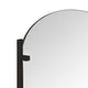 Accent Mirror | Frameless Oval Shape | Metal Stripes | Satin Black 23x38