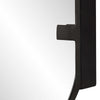 Accent Mirror | Frameless Oval Shape | Metal Stripes | Satin Black 23x38