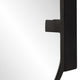 Accent Mirror | Frameless Oval Shape | Metal Stripes | Satin Black 23x38