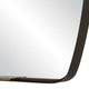 Accent Wall Mirror | Curved Frame | Antique Gold Tabs | Bronze Iron 22x38