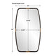 Accent Wall Mirror | Curved Frame | Antique Gold Tabs | Bronze Iron 22x38