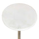 Round Accent Table | Marble Top & Pedestal | Antique Brass Frame 24"