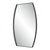 Accent Wall Mirror | Convex Shape | Floating Design | Matte Black 24x36