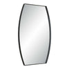 Accent Wall Mirror | Convex Shape | Floating Design | Matte Black 24x36