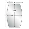 Accent Wall Mirror | Convex Shape | Floating Design | Matte Black 24x36