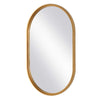 Accent Wall Mirror | Pill Oval Frame | Modern Brushed Gold Finish 22x35
