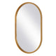 Accent Wall Mirror | Pill Oval Frame | Modern Brushed Gold Finish 22x35