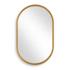 Accent Wall Mirror | Pill Oval Frame | Modern Brushed Gold Finish 22x35