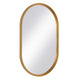 Accent Wall Mirror | Pill Oval Frame | Modern Brushed Gold Finish 22x35