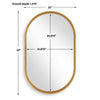 Accent Wall Mirror | Pill Oval Frame | Modern Brushed Gold Finish 22x35