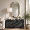 Accent Wall Mirror | Pill Oval Frame | Modern Brushed Gold Finish 22x35