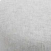 Accent Stool | Foam Fill Off White Polyester | Brushed Brass Iron 18"