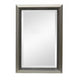 Accent Wall Mirror | 3 Layer Beaded Frame | Modern Style Warm Silver 24x36