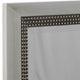 Accent Wall Mirror | 3 Layer Beaded Frame | Modern Style Warm Silver 24x36