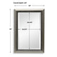 Accent Wall Mirror | 3 Layer Beaded Frame | Modern Style Warm Silver 24x36