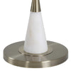 Floor Lamp | Linen Shade | Marble Base | White & Antique Brass 63"
