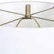 Floor Lamp | Linen Shade | Marble Base | White & Antique Brass 63"
