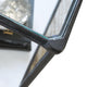 Dalie Accent Table | Glass Top | White Marble Shelf | Antique Black 25"