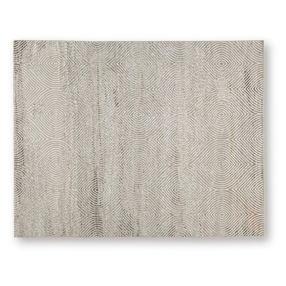 Bina 8x10 Large Area Rug | Trellis Pattern | Beige Polypropylene Polyester