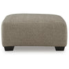 Vely Oversized Accent Ottoman | Foam Seat | Hemp Brown Polyester 40"